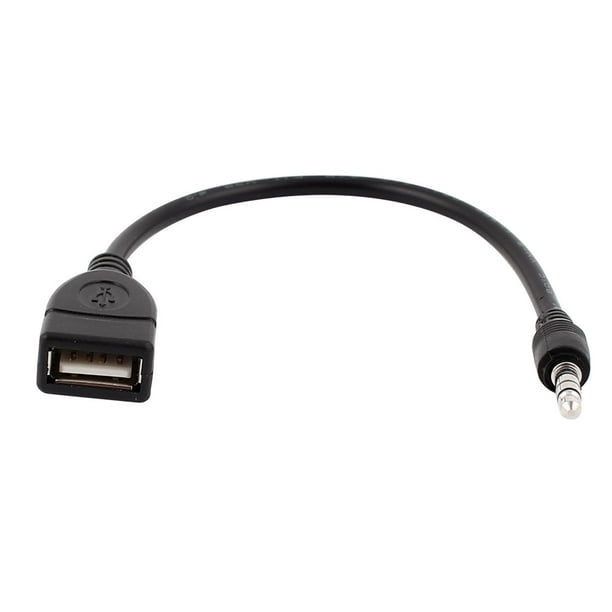 Uxcell Black Plastic USB 2.0 Female to Aux 3.5mm Male Jack Data Charge Cable - Walmart.com