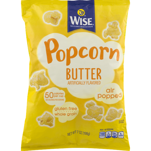 Wise Foods Air Popped Butter Popcorn 6 oz. Bag (3 Bags)