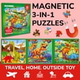 thumbnail image 2 of Quokka Magnetic Puzzles for Toddlers 3 + - Travel Magnetic Game for Kids Ages 3-5 with 30+Pcs Dino, 2 of 6