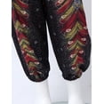 thumbnail image 6 of YONGHS Kids Girls Workout Yoga Bohemian Harem Pants for Beach Sports Gymnastic Dance Active wear Black 9-10, 6 of 7