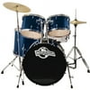 World Tour Junior Complete 5-Piece Drum Set, Blue Metallic