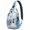 Tropical Seafo, variant on Lightweight Durable Nautical Sea Life and Ocean Abstract Pattern Sling Backpack Multipurpose Crossbody Bag Ideal for Travel Outdoor and Hiking Use