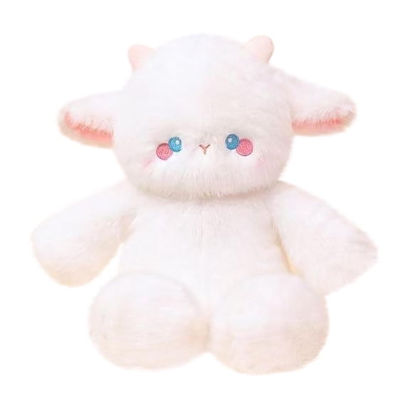 Cute Animal Print Plush Stuffed Toy Set, Soft Calico Cat Teddy Bear Lamb Collection for 3-4 Years