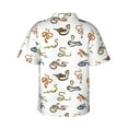 thumbnail image 3 of Uemuo Snake Printed Regular Fit Short Sleeve Casual Hawaiian Shirt for Men,Aloha shirt,Tropical shirt,Floral print shirt,Vacation Beach shirt-XX-Large, 3 of 9