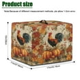 thumbnail image 6 of ZIATUBLES Rooster Pumpkin Maple Leaf Print Dust Cover for Juicer Machine Stain Resistant Canvas Dustproof Protective Autumn Juice Extractor Cover Case Fits Blender, 17 "W x 11 "D x 15 "H, 6 of 7