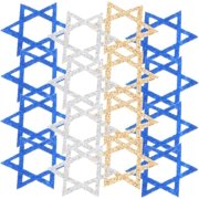 LUU-50pcs Hanukkah Glitter Cutouts Holiday Glitter Confetti Jewish Confetti Menorah Star Shape Cutouts Hanukkah Party Decoration_SAI