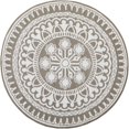 thumbnail image 1 of Tapis Rond en Plastique 72 Pouces - Gris/blanc, 1 of 2