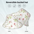 thumbnail image 3 of Vsdgher Roses Flowers Print Bucket Hat for Men&Women Bucket Hat Reversible Summer Double-Side-Wear Travel Gardening, Beach, Camping, Hiking, Fishing Cap, 3 of 5