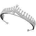 thumbnail image 3 of Rhinestone Tiara for Women Retro Wedding Crown Rhinestone Bridal Tiara for Party, 3 of 7