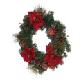 thumbnail image 4 of Holiday Time PL 20 in Plastic Red Poinsettia Wreath Home Decor, 4 of 5
