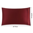 thumbnail image 7 of REGALWOVEN 2Pcs Long-Staple Cotton Pillowcases Embroidered Pillow Covers, Queen Burgundy, 7 of 7