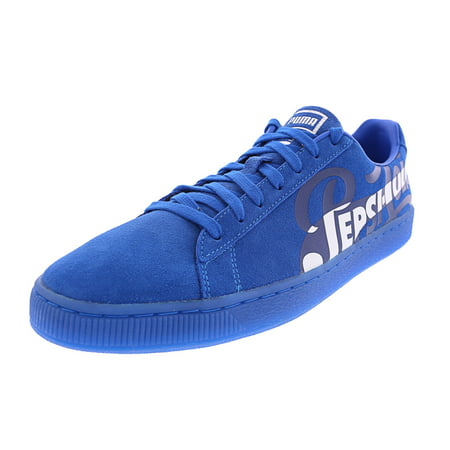 Puma Men's Suede Classic X Pepsi Clean Blue / Silver Ankle-High Sneaker - (Best Way To Clean Suede Shoes Without A Suede Brush)