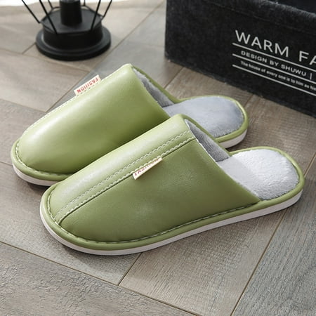 

Gubotare Fuzzy Slippers Women s Fuzzy Curly Memory Foam Loafer Slippers with Polar Lining Green 9