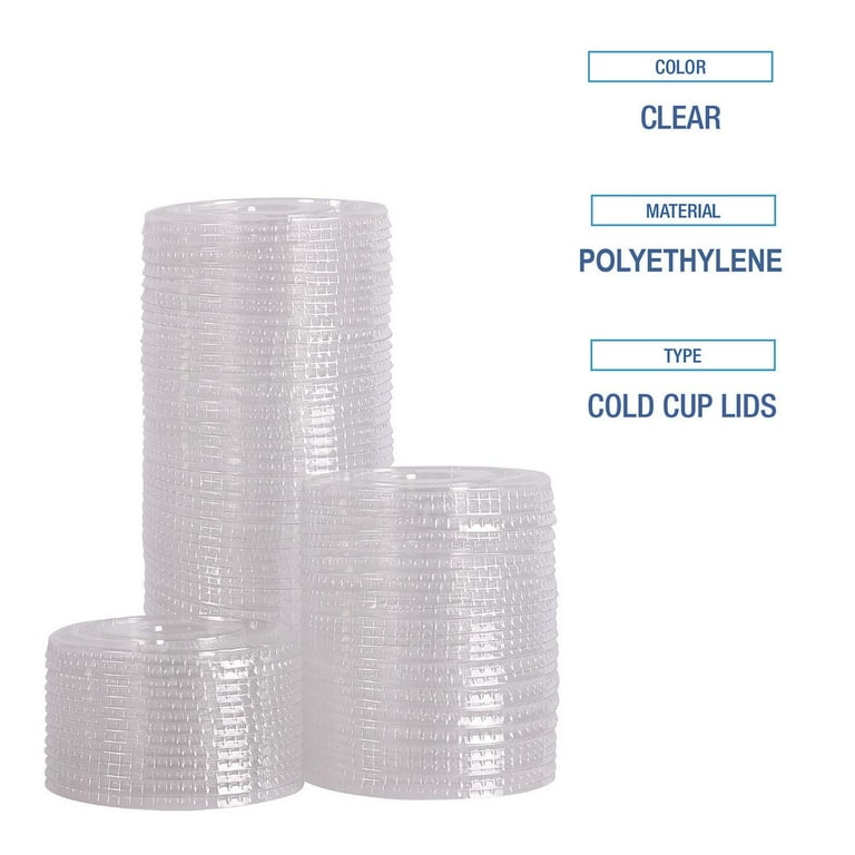 Crystal-Clear Cold Cup Straw-Slot Lids, Fits 9 oz Squat/12 oz PET Cups, 100/Pack Crystal-Clear Cold Cup Straw-Slot Lids, Fits 9 oz Squat/12 oz PET Cups, 100/Pack
