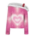 thumbnail image 7 of Craaazy Women's Valentine Day Long Sleeve Shirts Loose Off the Shoulder Suspender Tops Gifts, 7 of 7