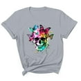 thumbnail image 2 of NuoCaiYun Womens Plus Size Tshirt Graphic Tees Crew Neck Summer Short Sleeve Loose Fit Tops, 2 of 6