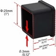 thumbnail image 3 of Square Furniture Leg Covers For Metal Legs, Precise Fit Anti-Slip Rubber Leg Tips Multi-Utility For Furniture Items Furniture Floor Protectors Protects Floor From Scratches, Pack Of 10, 3 of 5