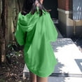 thumbnail image 3 of Womens Hoodies Pullover Comfy Hooded Oversized Long Sweatshirts Ladies Casual Fall Sweaters Tops with Pockets Green L, 3 of 4