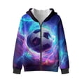 thumbnail image 2 of Psesaysky Soccer Storm Print Full Zip Hoodie Boys Oversized Casual Long Sleeve Sweatshirts for Boys Cute Jackets with Pockets, Size XL, 2 of 7