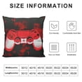 thumbnail image 6 of Acheng Boys Gamer Throw Pillow Covers Pack of 2,Gamepad Pillow Covers Man Video Games Cushion Cases For Game Room Black Red Classic Retro Gaming Decorative Square Pillow Cases White, 6 of 6