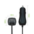 thumbnail image 4 of Cellet Car Charger for Samsung Galaxy S24+ Plus - 15W Fast Charging Type-C Auto Power Adapter with Extra USB Port - 6 Feet, 4 of 9