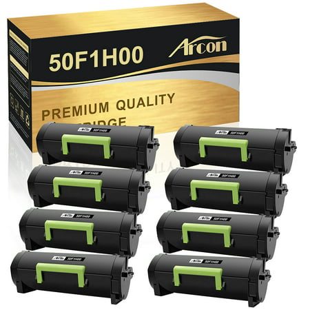 Arcon 8-Pack Compatible Toner for Lexmark 50F1H00 501H MX310dn MS310 MS312dn MS315dn MS410d MS415dn (Black) Arcon Compatible Toner Cartridges & Printer Ink offer great printing quality and reliable performance for professional printing. It keeps low printing cost while maintaining high productivity. Product Specification: Brand: Arcon Compatible Toner Cartridge Replacement for: Lexmark 50F1H00 501H Compatible Toner Cartridge Replacement for Printer: Lexmark MS310d/MS310dn/MS312dn/MS315dn/Lexmark MS410d/MS410dn/MS415dn Lexmark MS510dnLexmark MS610de/MS610dn/MS610dte/MS610dtnLexmark MX310dn/MX410de/MX510de/Lexmark MX511de/MX511dhe/MX511dteLexmark MX610de/Lexmark MX611de/MX611dfe/MX611dte/MX611dhe Pack of Items: 8-Pack Ink Color: 8 * Black Page Yield (based upon a 5% coverage of A4 paper): 8*5000 Pages Cartridge Approx.Weight : 8.47 Pounds Cartridge Dimensions (Per Pack): 12.99 x 4.53 x 5.31 Inches Package Including: 8-Pack Toner Cartridge