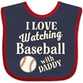 thumbnail image 3 of Inktastic Daddy Baseball Grandson Boys or Girls Baby Bib, 3 of 4