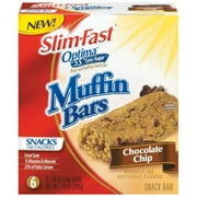 Slim-Fast Optima: Muffin Bars Chocolate Chip Snack Bar, 6 pk