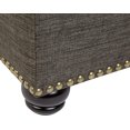 thumbnail image 5 of Grey 5th Ave Modern Charcoal Linen Upholstered Storage Ottoman, Gray, 5 of 7