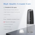thumbnail image 3 of Dompilc Gravity Electric Salt and Pepper Grinder , Automatic Salt and Pepper Grinder Set, Adjustable Roughness, Battery Powered, LED Light, 2PC, 3 of 8