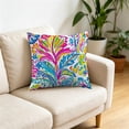 thumbnail image 2 of Throw Pillow Cover 18x18 Inch Waterproof Summer Flower Bohemian Print Soft Colorful for Car Office Patio Decor by MPOISVA, 2 of 7