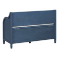 thumbnail image 3 of Ottoman Bench with Storage Solid Wood Entryway Multifunctional Removable Cushion Storage Bench with Safety Hinge, 3 of 6