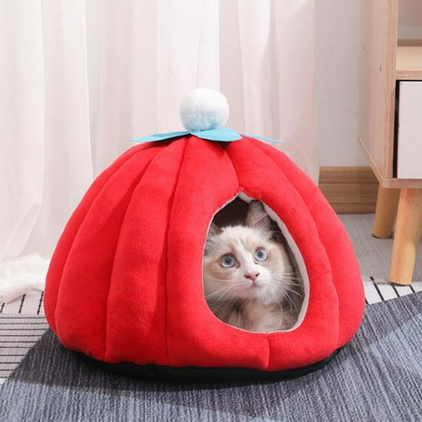 Cat Bed Anti Slip Bottom Fully Enclosed Warming Cat Igloo Pet Bed Cat House Hut S Walmart