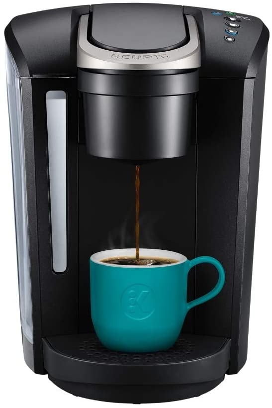 With Strength Control and Hot Water On Demand Matte Black Keurig K-Select Coffee Maker Single Serve K-Cup Pod Coffee Brewer 