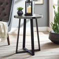 thumbnail image 4 of Faux Wrap Leg Rustic Side Table - Dark Walnut, 4 of 6