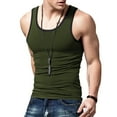 thumbnail image 5 of Afdoent Mens Casual Tank Tops Men's Wear Slim Casual Sports Summer Matching Color Undershirt Vest Classic, 5 of 8