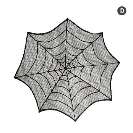 

TOP-helper Halloween Decoration Lace Spider Web Skeleton Skull Tablecloth Fireplace Scarf