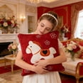 thumbnail image 4 of Festive Red Pillow Covers 18x18 In, Cozy Elegant Decor Cushion Cases For Couch Living Room Home Styling, 4 of 6