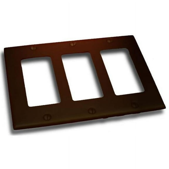 Triple Rocker Switch Plate, Venetian Bronze