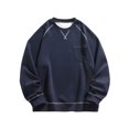thumbnail image 2 of pstuiky mangas largas para hombre, Suéter deportivo informal de cuello redondo con bloques de color para hombre, suéter con bolsillo y manga larga, blusas de cuello redondo Tops de hombre xxxl, 2 of 9