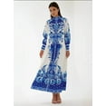 thumbnail image 5 of Printed Long Sleeve Maxi Dress, 5 of 7