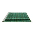 thumbnail image 2 of Ahgly Company Machine Washable Indoor Rectangle Abstract Turquoise Blue Modern Area Rugs, 2' x 5', 2 of 4
