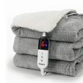 thumbnail image 1 of Manta eléctrica Blunique Waffle Heated Blanket 130 x 150 cm, color gris, 1 of 9