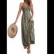 thumbnail image 2 of Vestido de Tirantes Finos para Mujer, Vestido de Verano, Pareo , Informal, Verde, Talla L, 2 of 8