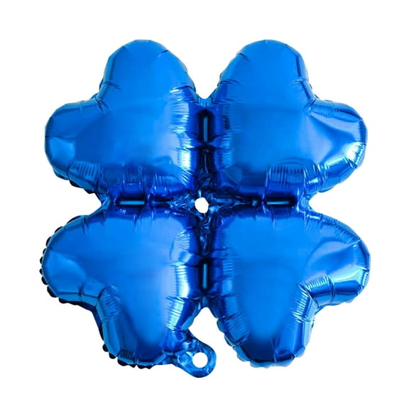 SMKE Aluminum Foil Clover Balloon,4-Leaf Clover Shape,for Birthday Party Wedding Decoration,Blue,Foil Party Balloon,Reusable,Helium Grade,for St. Patrick's Day,Anniversary,or Celebration Decoration