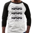 thumbnail image 2 of One Margarita Two Margarita Three-Quarter Raglan Sleeve Baseball Shirt Unisex Large White/Black, 2 of 5