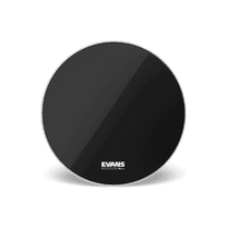 Evans 20" EQ3 Resonant Black Bass Drum Head, No Port