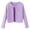 Light Violet, variant on AUDeals Girls Ribbed Tie Front Cardigan - Long Sleeve Cropped Lightweight Knit Sweater Cover Up for Girls Fall Winter Layering Wear
