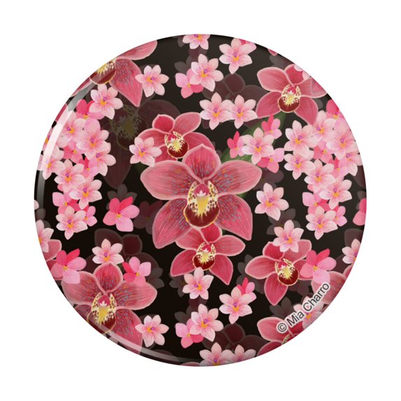Beautiful Orchids Pinback Button Pin