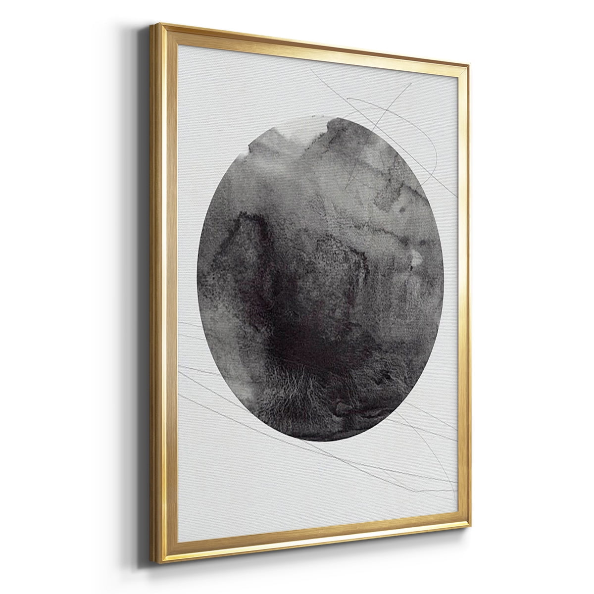 Graphite Moon I Premium Framed Print, in Gold, Black, or Silver - Ready to Hang